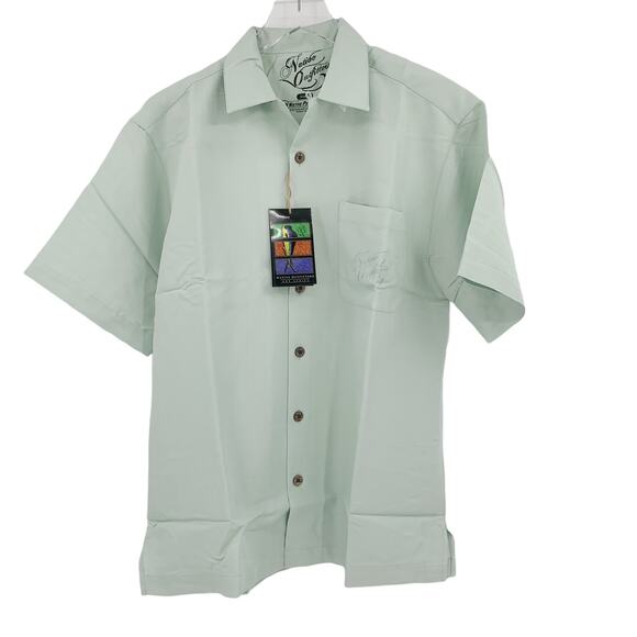 NATIVE OUTFITTERS Camp Shirt Size S New $99 Mint Seafoam Hogfish Boating Water - Picture 4 of 10